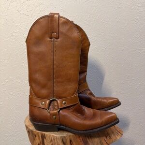 Vittorio Ricci Brown Leather Cowboy Boots